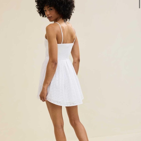 Aerie White eyelet Mini Dress - Picture 3 of 8